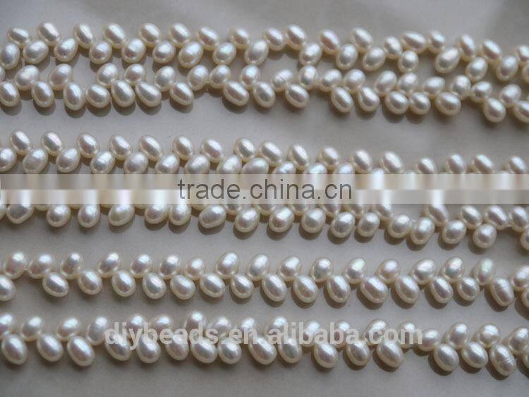 5-6mm Natural white Freshwater pearls price,AAA grade rice Pearls
