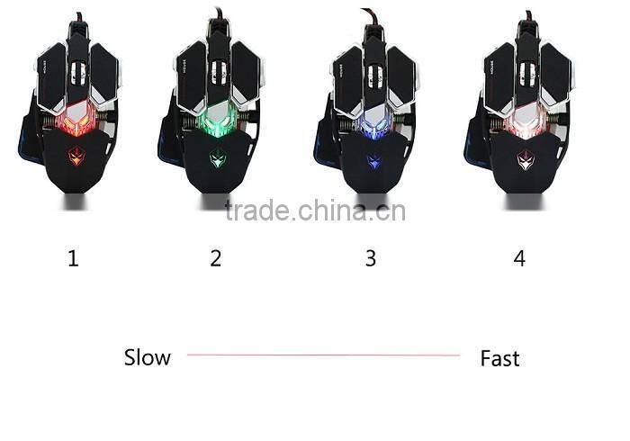 LUOM G10 10 Buttons 4 Colors DPI Adjustable Optical USB Wired Mouse Gamer Professional for Macros wireless Mouse