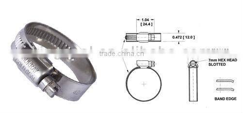 Germany type hose clamps K-seal galvanized hose clamps KEB12X80