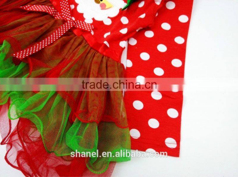 New design 2015 Christmas girls princess dress Chrismas/New Year clothing