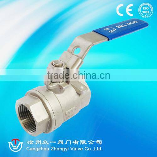 manufacturer of stainless steel 2pc thread ball valve