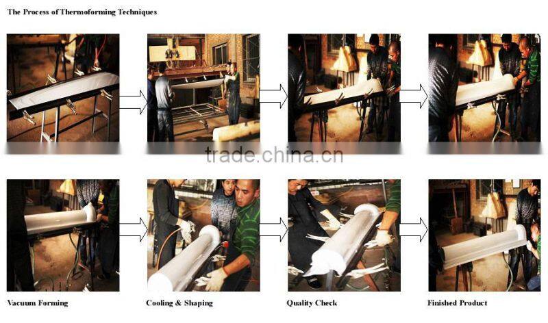 OEM abs vacuum forming plastic parts for bus coach truck