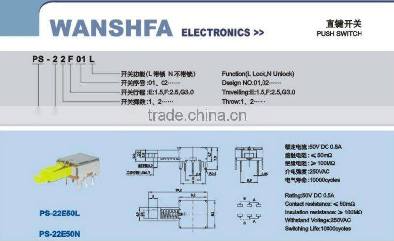 PS-22F03 Push switch