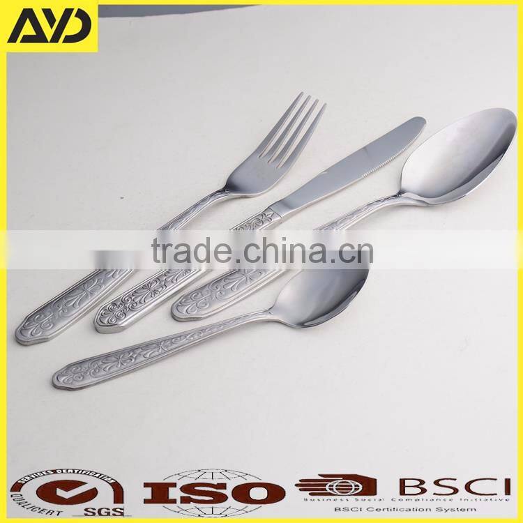 Stainless Steel Western Style Cutlery Knife Fork Spoon Teaspoon