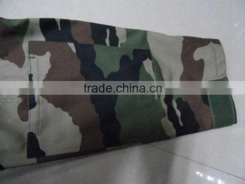 OEM cotton polyester ripstop canadian army woodland camouflage army comba uniform
