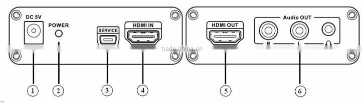 4K digital audio decoder 5.1 with RCA and earphone output