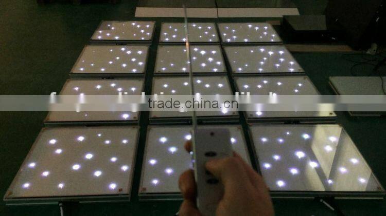 Hire White Gloss Wireless Remote Control Battery Twinkling Starlit LED Dance Floor For Wedding Party Disco Event
