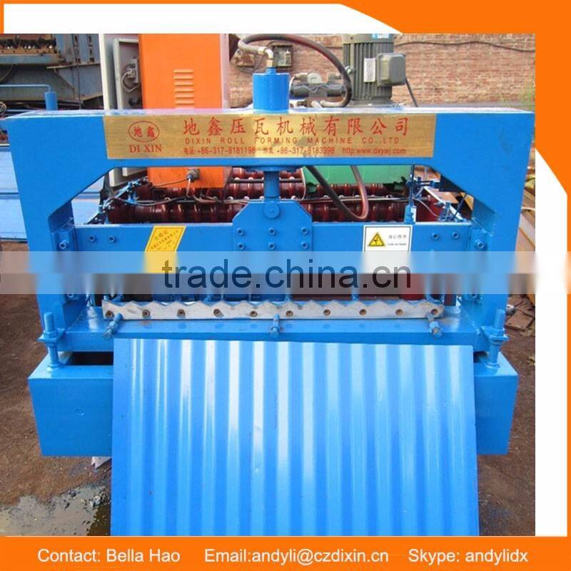 aluminum color corrugated sheet metal roofing sheet machine for roof tile with free spare parts galvanizing rolling forming line