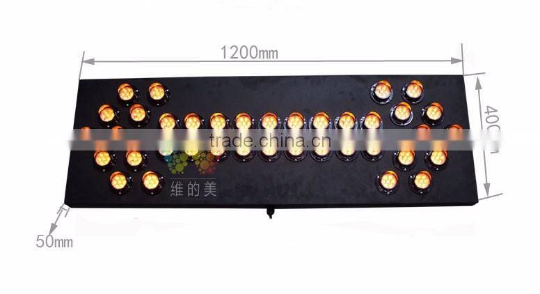 1200*400mm aluminum LED arrow board 38pcs 50mm led lamp road sign board