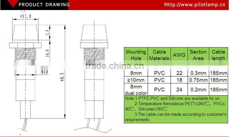 Hot sale led led pilot indicator lights daytime lamp running light(factory selling)