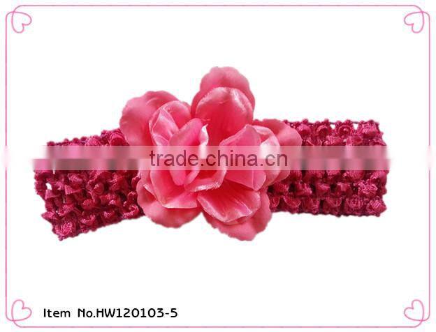 girl knit headband with flower