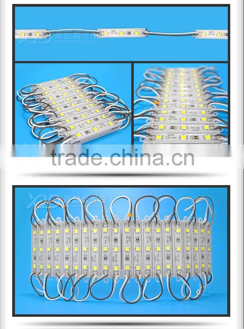 XQD 3Pcs Led 0.72W led module pixel lights Waterproof 7512 smd 5050 5054 RGB LED Module for Advertising