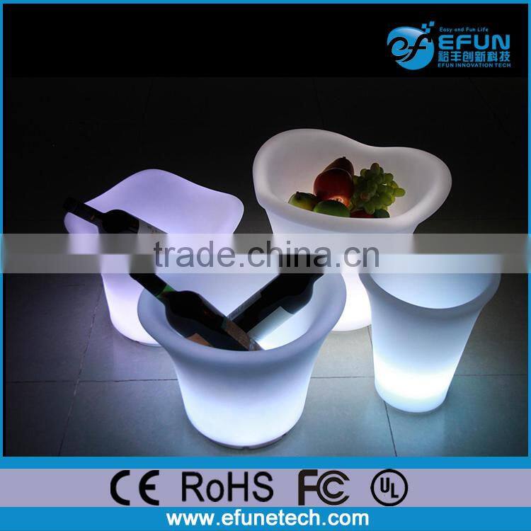 color changing wireless led light party bottle holder, illuminated led bar ice bucket