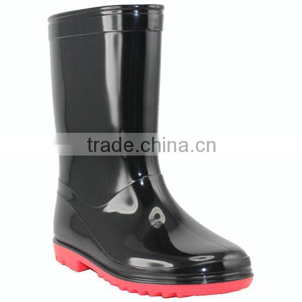 Pure color and classical PVC rain boots cheap wholesale PVC shoes