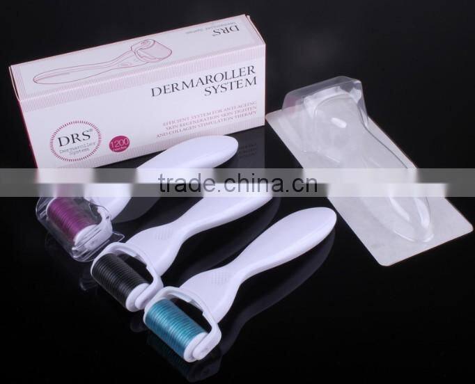 DRS1200 Microneedle system 1200 Pins Body Derma Roller needle changeable anti aging scar strech mark removal derma roller