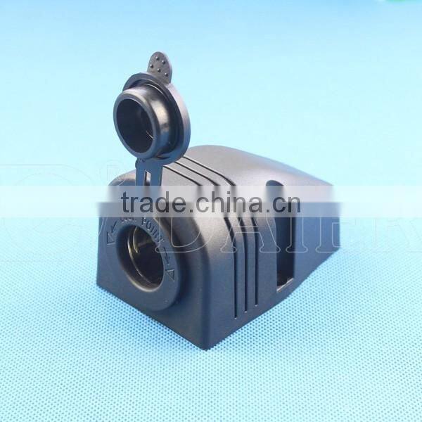 Auto Cigar Lighter Socket 12V DC Power Outlet Socket With Bracket 1 Hole,Standard Nut And Marine Cover