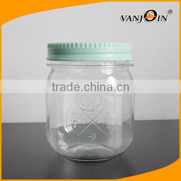 Food Grade Empty Plastic Jars 250ml / 550ml Disposable Plastic Food Containers