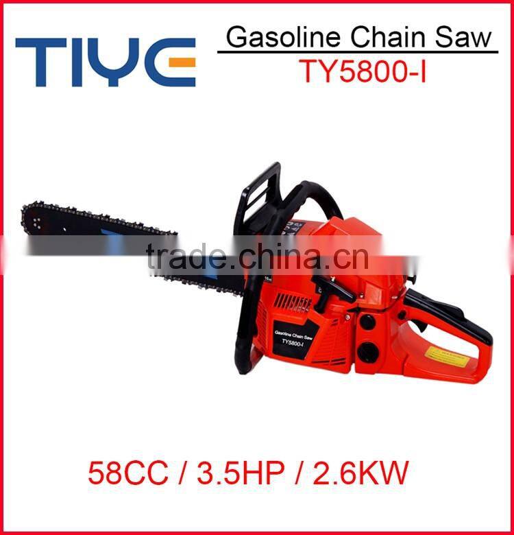 2-stroke portable gasoline chain saw, gasoline cutting firewood machine