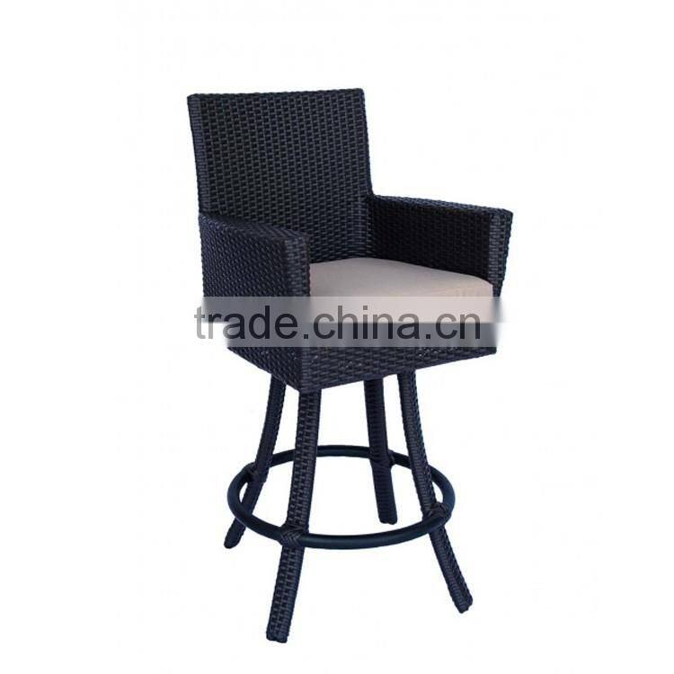 High quality modern cheap resin wicker woven used bar stools