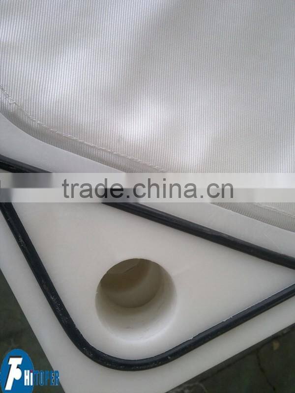 PP material high pressure filter plate with filter cloth sealed