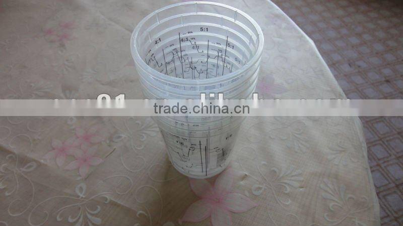 Professional plastic auto paint use mixing cups