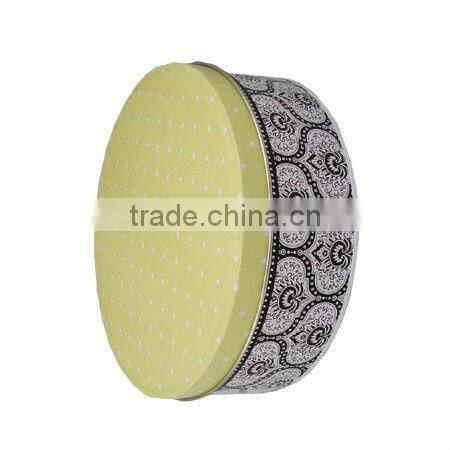 round gift tin box