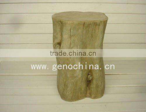 polyresin stool tree stool yellow outdoor garden stool
