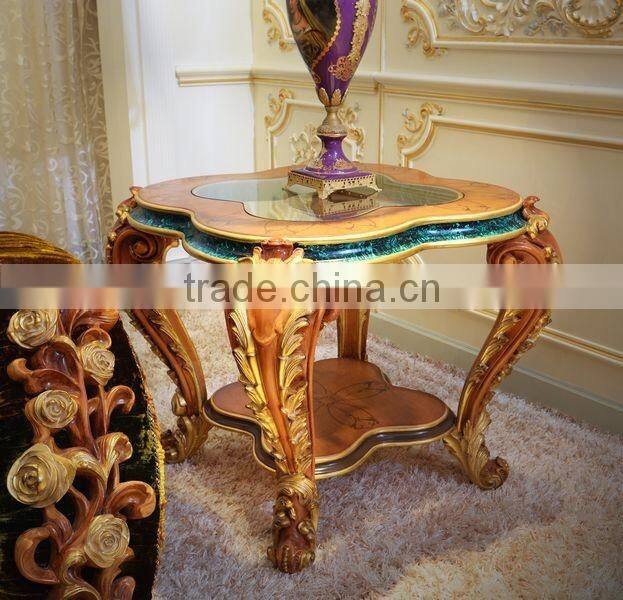 Fabulous French New Design Rococo Rose Vivid Wooden Carving Living Room Furniture Sofa Set