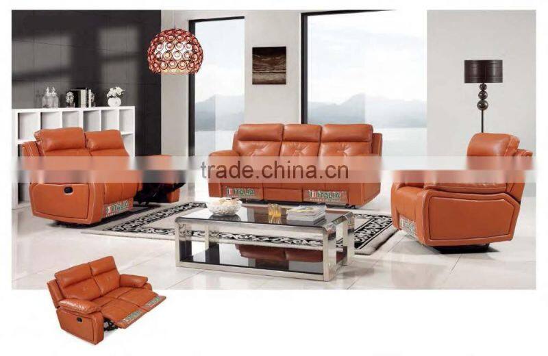 Bisini Modern Movie Recliner Sofa Set, Italan Genuine Leather Recliner Sofa, Italy Recliner