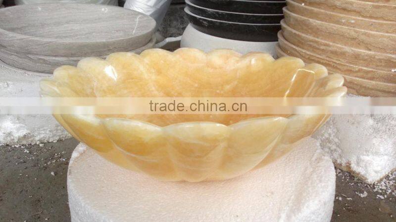 Good price natural onyx marble washing basin,wash sink