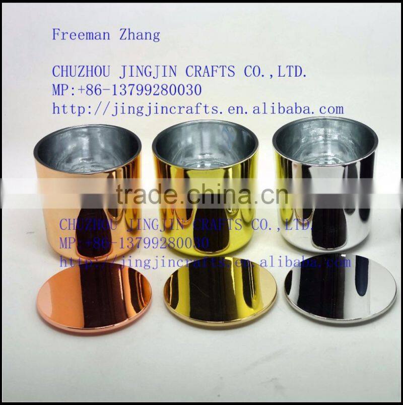 15 oz glass candle container with marble lid