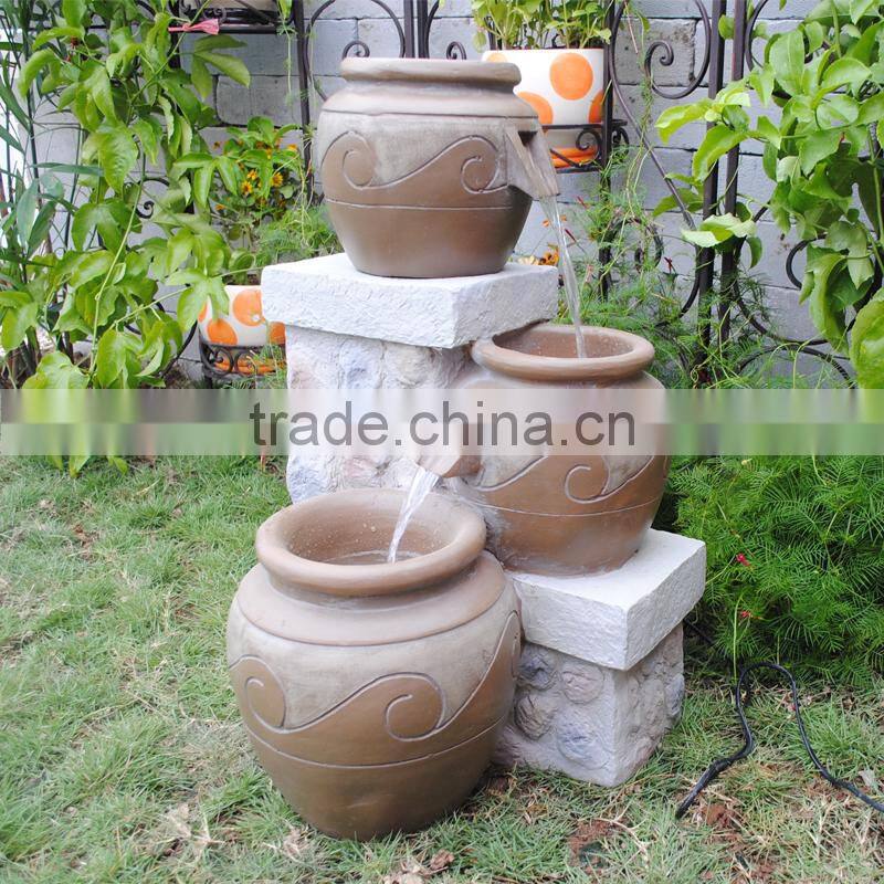 2015 New Style Europe Resin Fiberglass Oriental Garden Water Feature