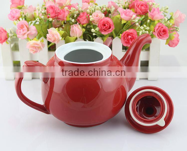 China factory custom logo promotion cheap red glaze porcelain Tea Accessories ceramic tea pot