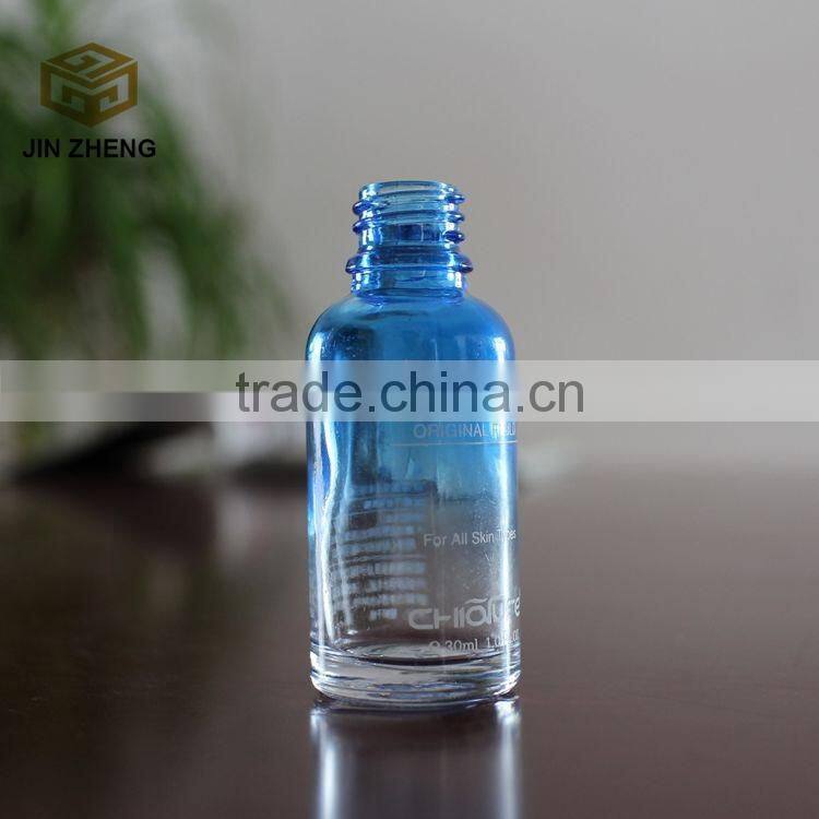 Beautiful essential oil glass bottle,30ml glass dropper bottles with silver screw caps