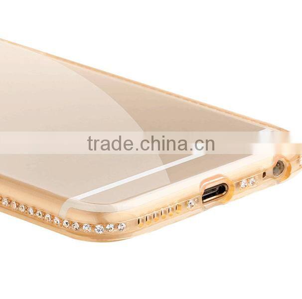 Custom shockproof TPU diamond phone case for iPhone 6 6Plus