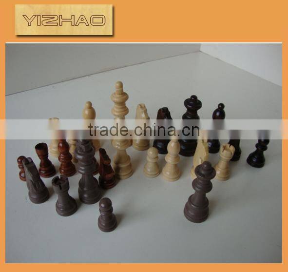 Solid wooden chess set