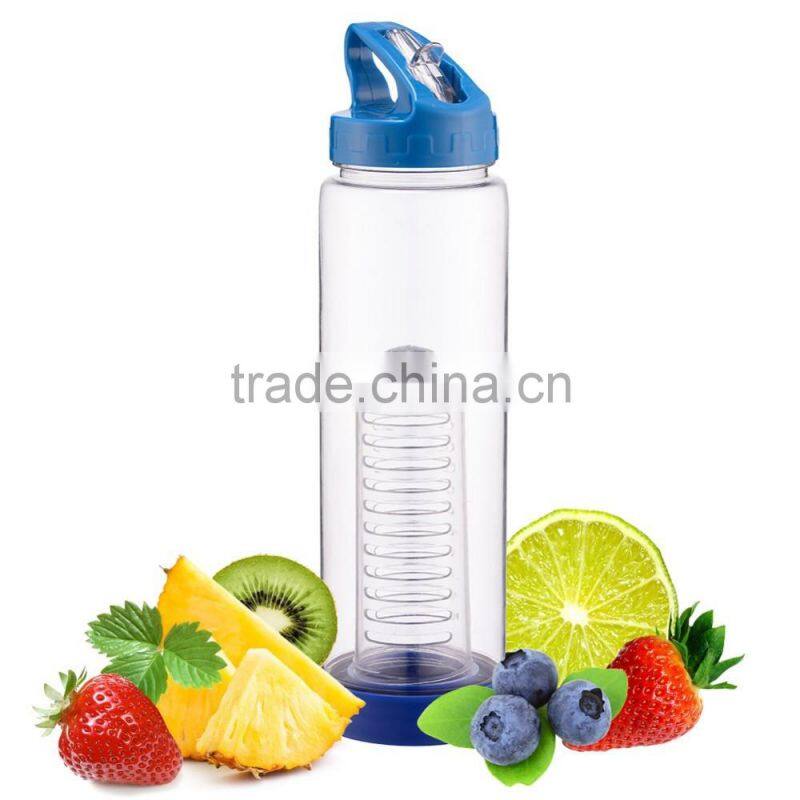 BPA Free private label Bottom Loading Fruit Infuser Water Bottle