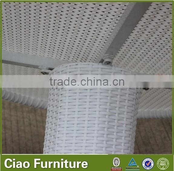 fiberglass and rattan outdoor table