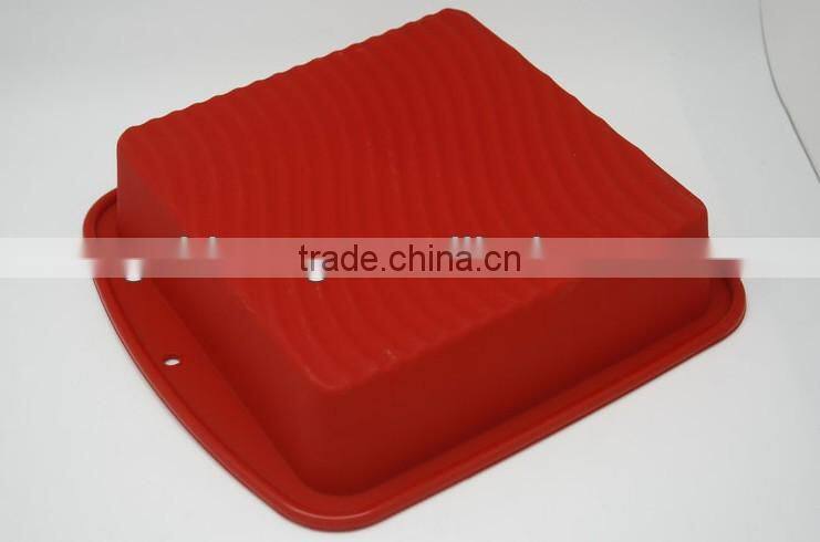Heat-resistant microwave silicone cake pan/square shape cake mould