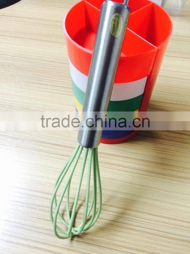 Kitchen is not easy deformation manual silicone whisk