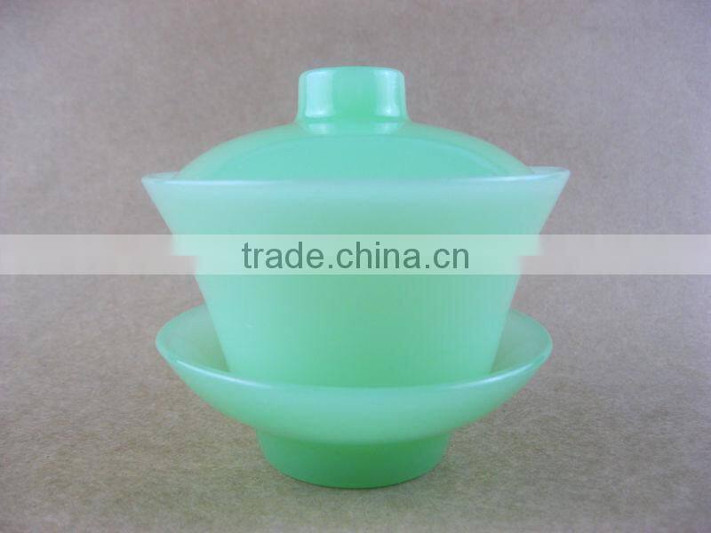 Jade expected of the glass cup glass cup with saucer , tableware , glass tea cup , glassware