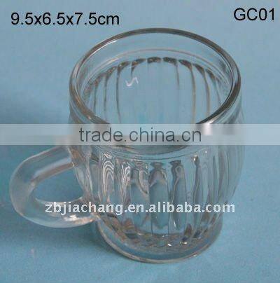 clear drinking glass cup with handle GC01