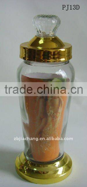 2L glass ginseng bottle with metal rack PJ13D