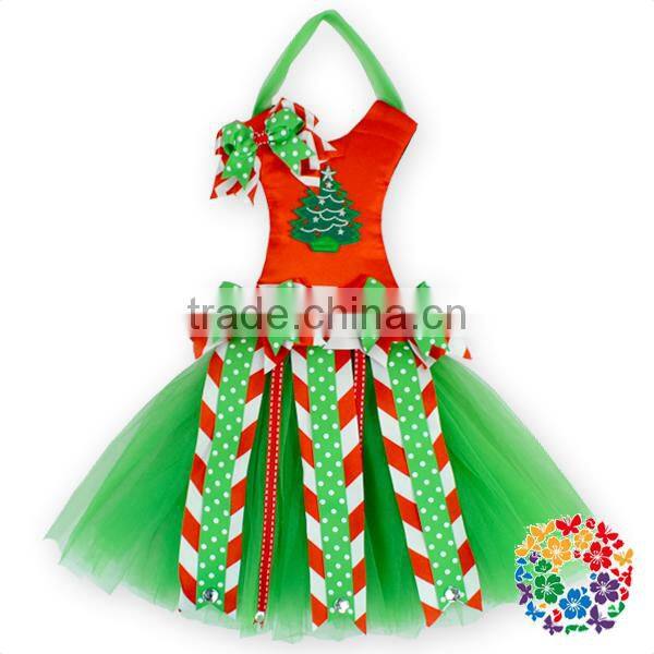 New Christmas Items Christmas Tree Hair Bow Holder ,Christmas Red Green White Snowflake Tutu Bow Holders