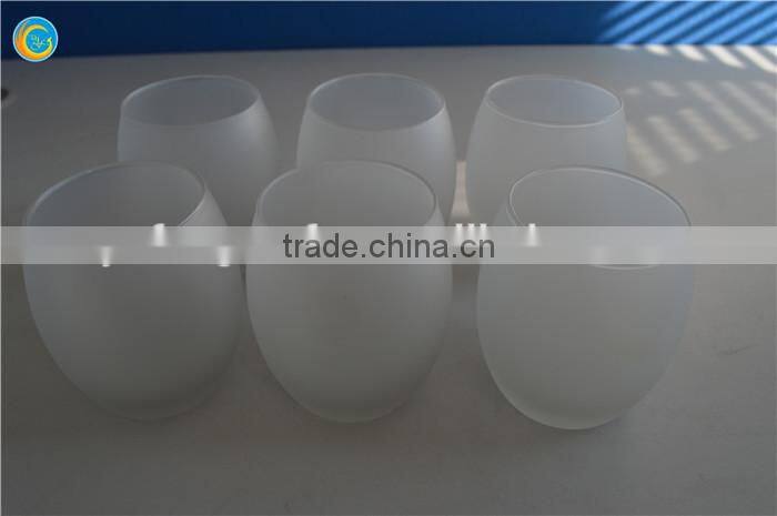 cheap glass candle holders frosting candle jar