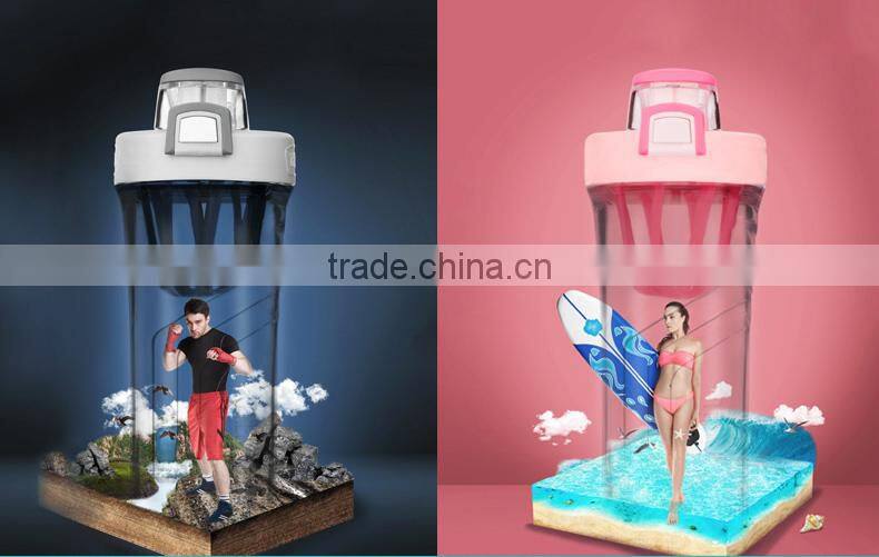 New Design Tritan Water Bottle Plastic Milk Shake Bottle Shaker