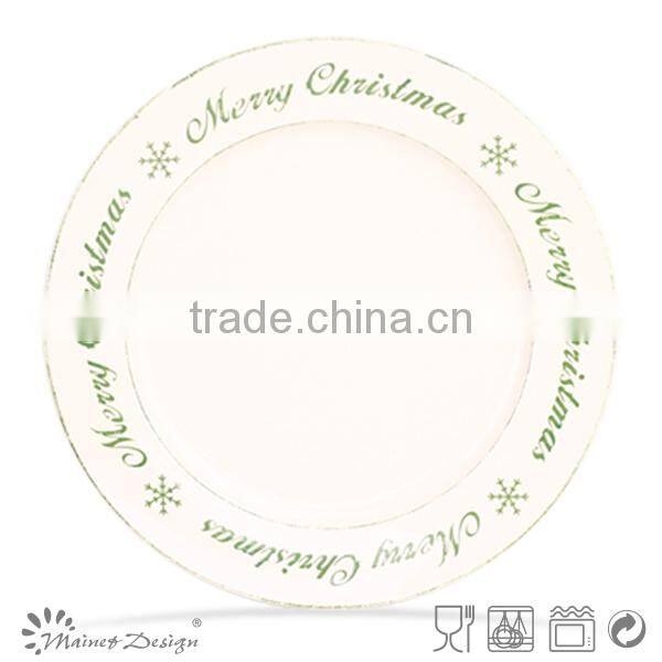 Decorative square ceramic christmas plates cheap