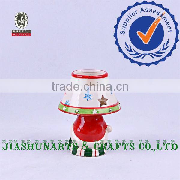 Snowman Ceramic Table Christmas Centerpieces Candlestick