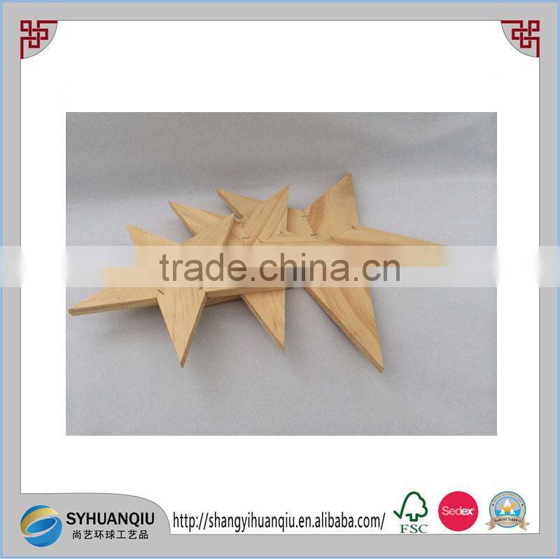 star shaped wooden candle holder,wooden craft