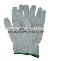 NMSAFETY 10 gauge natural cotton knitted gardening gloves pvc dotting gloves